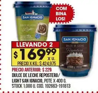 Coto Dulce De Leche Repostero-light San Ignacio Pote oferta