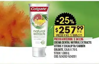 Coto Crema Dental Natural Extracts Citrus Y Eucalipto-carbón Colgate oferta