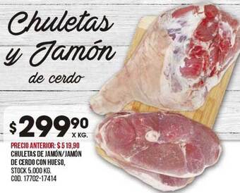 Coto Chuletas De Jamón-jamón De Cerdo Con Hueso oferta