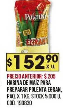 Coto Harina De Maíz Para Preparar Polenta Egran oferta