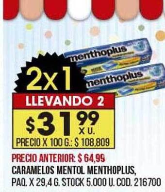 Coto Caramelos Mentol Menthoplus oferta