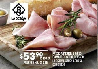 Coto Fiambre De Cerdo Feteado La Octava oferta