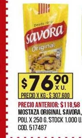 Coto Mostaza Original Savora oferta