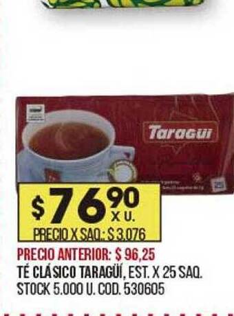Coto Té Clásico Taragüí oferta