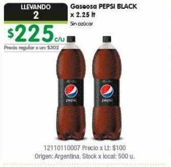 Jumbo Gaseosa Pepsi Black oferta