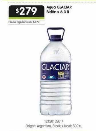 Jumbo Agua Glaciar Bidon X 6.3 Lt oferta