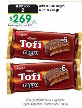 Jumbo Alfajor Tofi Negro oferta