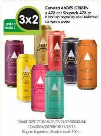 Jumbo Cerveza Andes Origen oferta