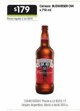 Jumbo Cerveza Budweiser Ow oferta