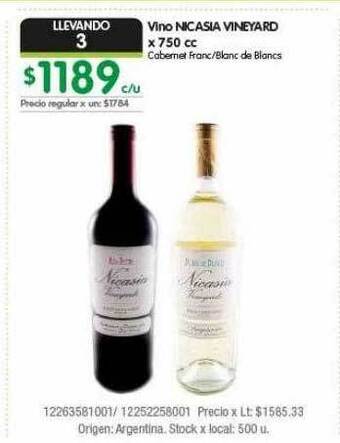 Jumbo Vino Nicasia Vineyard oferta