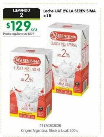 Jumbo Leche Uat 2% La Serenisima oferta