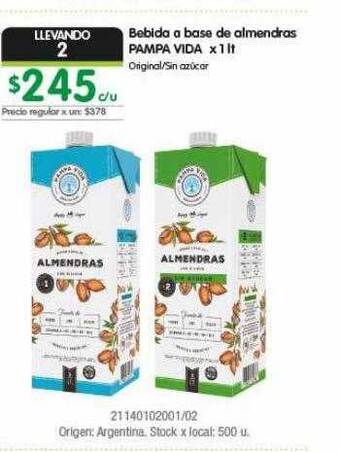 Jumbo Bebida A Base De Almendras Pampa Vida oferta