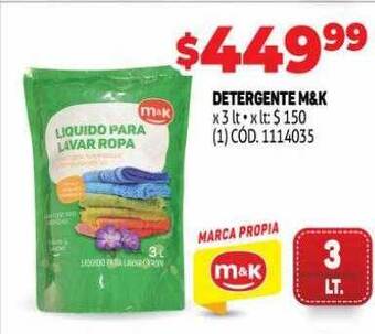 Makro Detergente M&k oferta