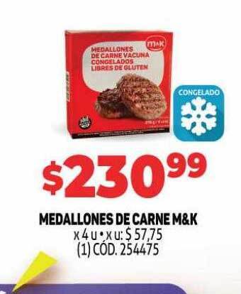 Makro Medallones De Carne M&k oferta