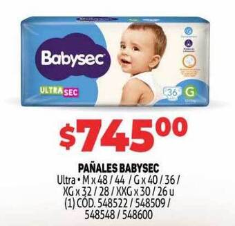 Makro Pañales Babysec oferta