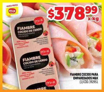 Makro Fiambre Cocido Para Emparedados M&k oferta