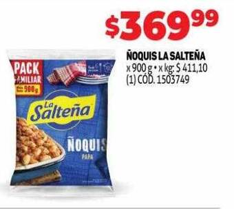 Makro ñoquis La Salteña oferta
