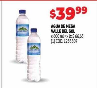 Makro Agua De Mesa Valle Del Sol oferta