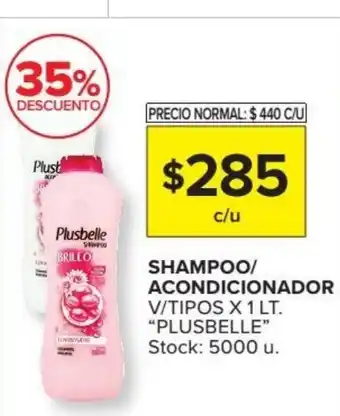Carrefour Plusbelle Shampoo / Acondicionador V/Tipos x 1 Lt. oferta