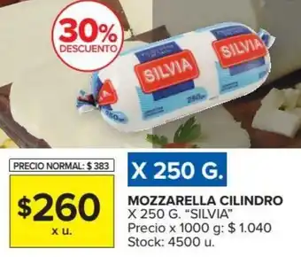 Carrefour Silvia Mozzarella Cilindro x 250 g oferta
