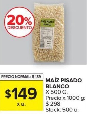 Carrefour Maíz Pisado Blanco x 500 g oferta