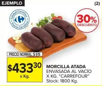 Carrefour Carrefour Morcilla Atada Envasada Al Vacío oferta