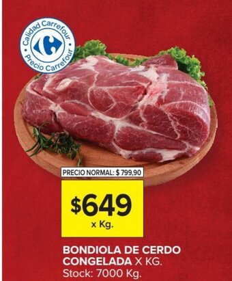 Carrefour Bondiola de Cerdo Congelada oferta