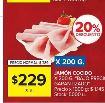 Carrefour Market Bajo Precio Garantizado Jamón Cocido x 200g oferta