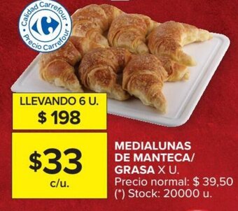 Carrefour Market Medialunas De Manteca / Grasa X U. oferta