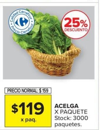 Carrefour Market Acelga x Paquete oferta