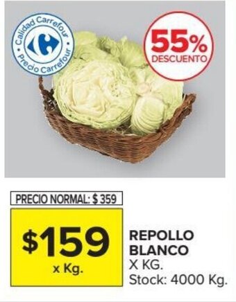 Carrefour Market Repollo Blanco x kg oferta