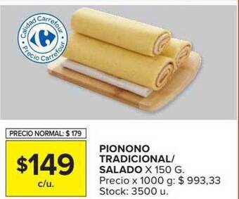 Carrefour Pionono Tradicional Salado oferta