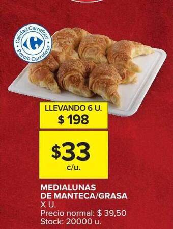 Carrefour Medialunas De Manteca Grasa oferta