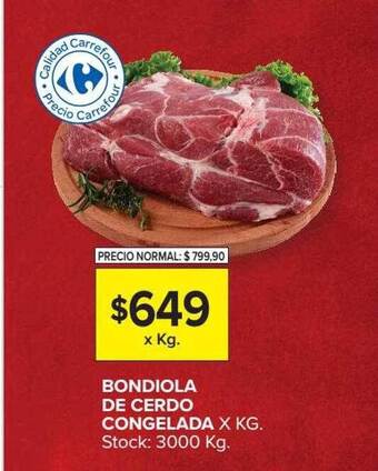 Carrefour Bondiola De Cerdo Congelada oferta