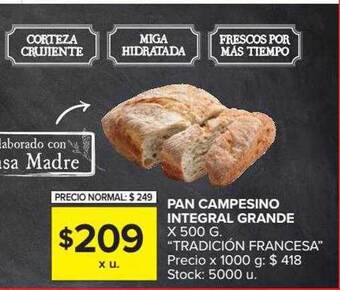 Carrefour Pan Campesino Integral Grande oferta