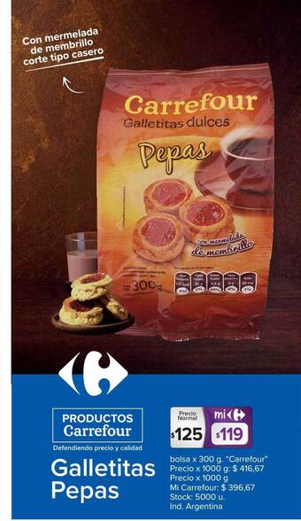 Carrefour Galletitas Pepas oferta