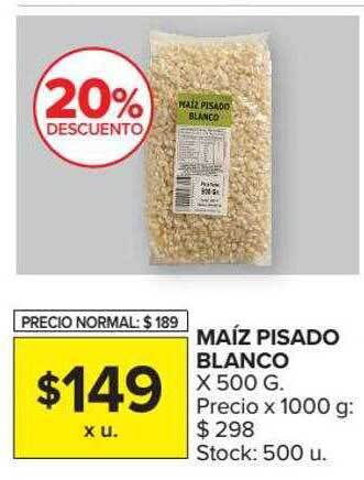 Carrefour Maíz Pisado Blanco 20% Descuento oferta