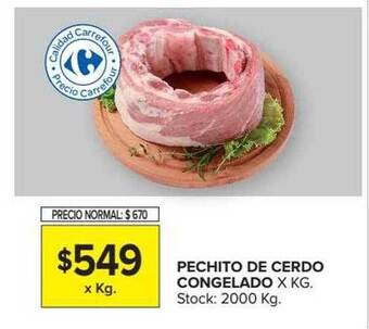 Carrefour Pechito De Cerdo Congelado oferta