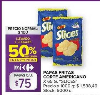 Carrefour Market Papas Fritas Corte Americano oferta