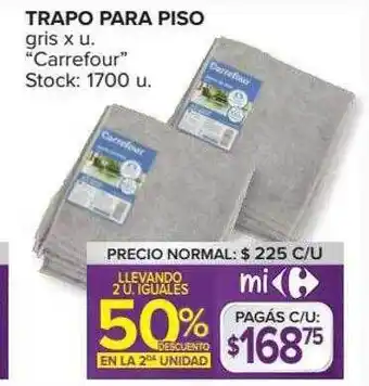 Carrefour Market Trapo Para Piso Gris oferta
