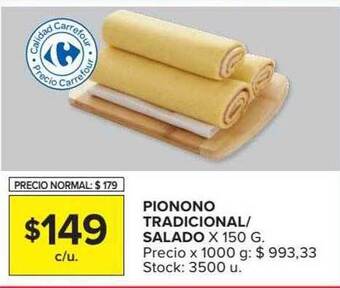 Carrefour Market Pionono Tradicional Salado oferta