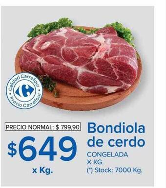 Carrefour Market Bondiola De Cerdo Congelada oferta