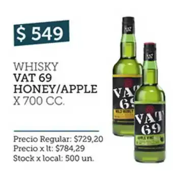 Whisky Vat 69 Honey-Apple x700 cc