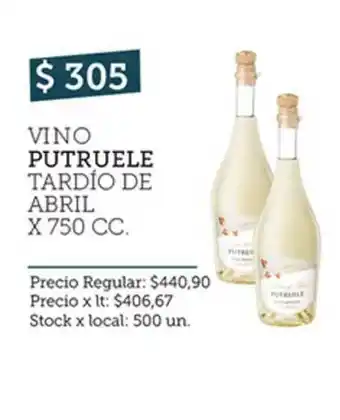 Disco Vino Putruele Tardío De Abril x750 cc oferta