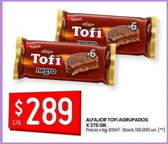 Changomas Alfajores tofi 276g oferta