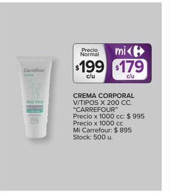 Carrefour Crema Corporal oferta