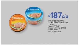 Carrefour Lomitos De Atún Al Natural En Aceite oferta
