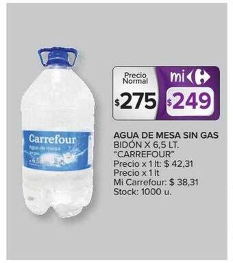 Carrefour Agua De Mesa Sin Gas Bidón oferta