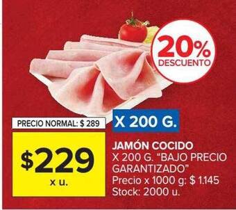 Carrefour Jamón Cocido oferta