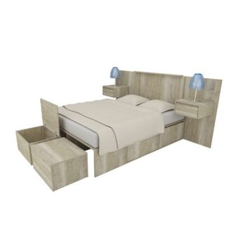 Gamma Base de colchon con 4 cajones y 2 pieceras 140 cm ancho terra3056 helsinki oferta